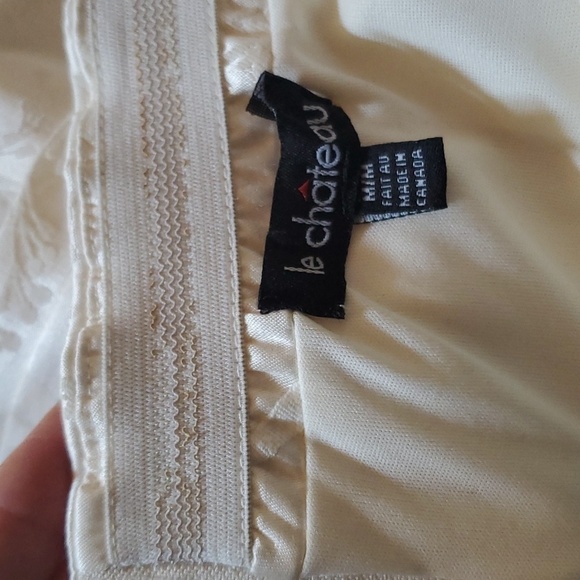 Le Chateau Vintage Cream Strapless Brocade A-line Dress Size Medium - Picture 11 of 15